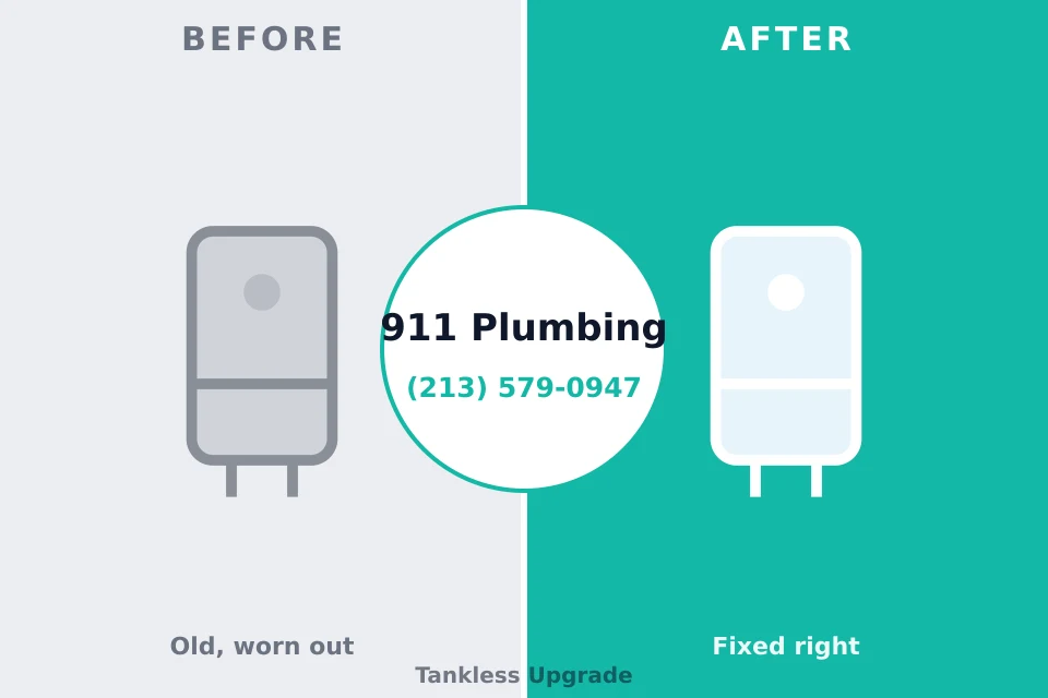Before and after: plumbing repair San Fernando, CA